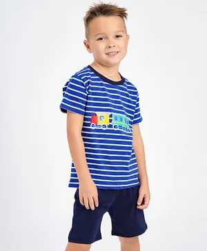 Kookie Kids Half Sleeves T-Shirt & Shorts - Blue