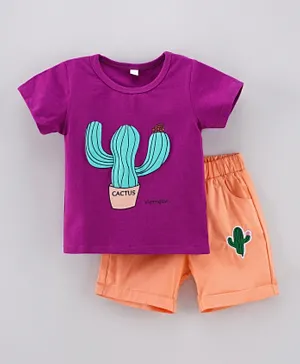 Kookie Kids T-Shirt & Bottom Set - Purple