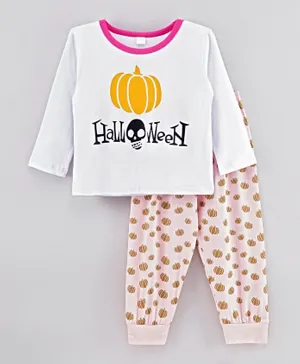 Kookie Kids Halloween Pyjama Set - White