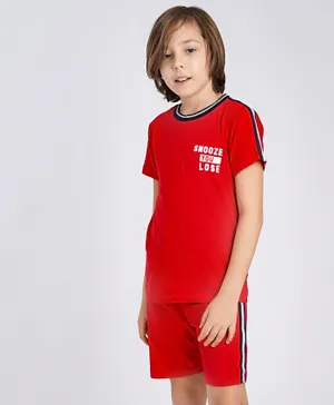 Minoti 2 Piece T-Shirt & Shorts Set - Red