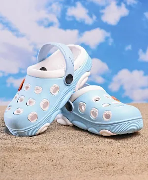 Pine Kids Clogs With Back Strap - Blue White