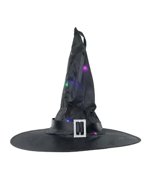 Mad Toys Light Up Witch Hat Halloween Costume Accessory - Black