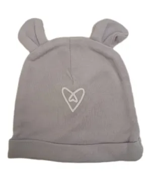 Forever Cute Heart Graphic Hat - Grey