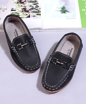 Cute Walk by Babyhug Party Wear Loafer Shoes - Black