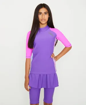 Coega Sunwear Abstract Drops Printed 2-Piece Swimsuit - Purple