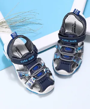 Cute Walk by Babyhug Sandals - Navy Blue