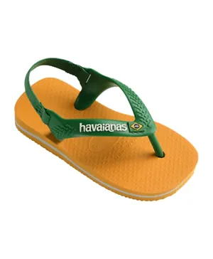 Havaianas Baby Brasil Logo II Flip Flops - Orange Citrus