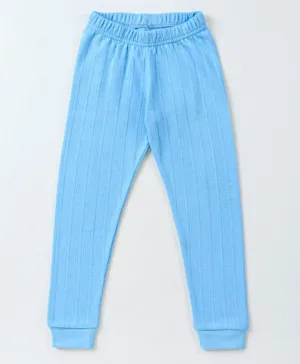Pine Kids Full Length Anti Microbial Thermal Bottoms - Light Blue