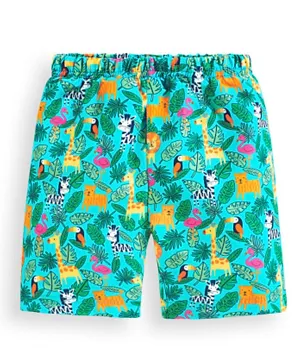JoJo Maman Bebe Nappy Jungle Swim Shorts - Green