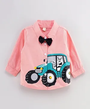 Kookie Kids Printed Full Sleeves Shirt - Pink