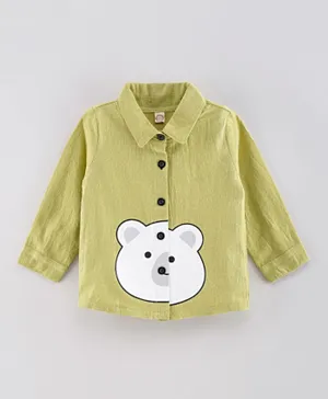 Kookie Kids Printed Full Sleeves Shirt - Green