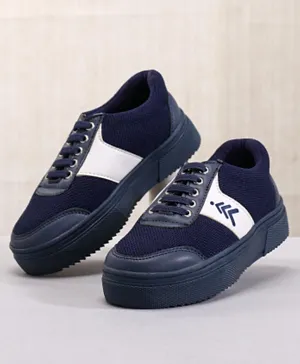 Pine Kids Casual Elasticated Lace Closure Chunky Shoes - Navy
