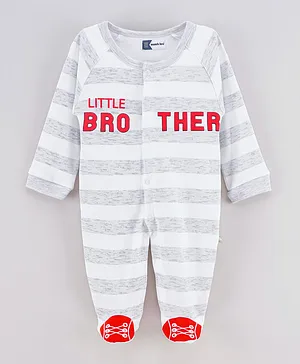 Mom's Love Little Brother Sleepsuit - Acru Melange