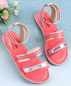 Pine Kids Party Wear Sandals - Pink