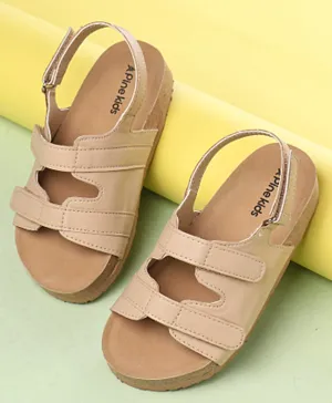 Pine Kids Sandals With Velcro Closure - Cream