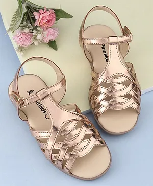 Pine Kids Party Wear Sandals - Peach
