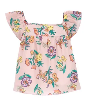 Carter's Floral Lawn Top - Pink