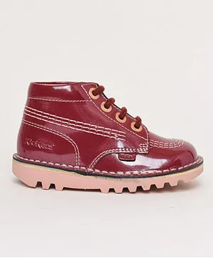 Kickers Kick HI Rosso Shoes - Red