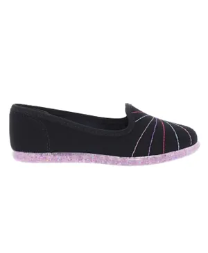 Molekinha Canvas Loafer Shoes - Black