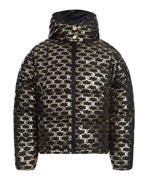 Juicy Couture Stament Puffa Jacket - Black & Gold