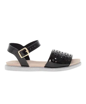 Molekinha Everyday Wear Sandal With Laser Cut Details - Black