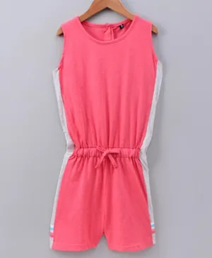 Game Begins Waistband Jumpsuit - Pink