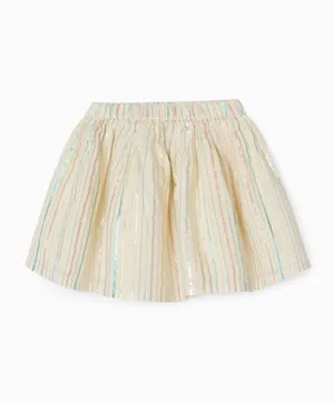 Zippy Striped Skirt - Ecru