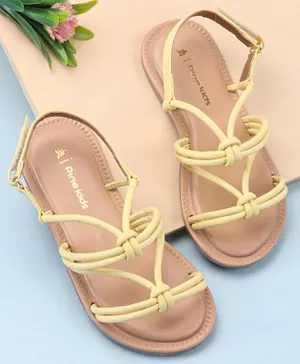 Pine Kids Sandals With Velcro Closure - Yellow