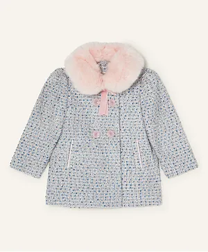 Monsoon Children Tweed Overcoat - Multicolor