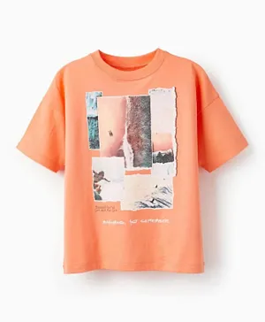 Zippy Cotton Bahamas Graphic T-Shirt - Peach