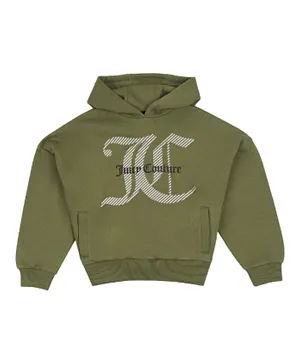 Juicy Couture Graphic Oversized Hoodie - Olive Green