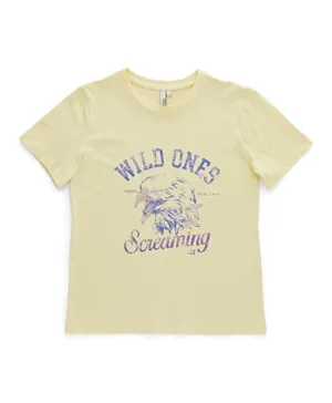 Little Pieces Lphisola Tee - Pale Yellow