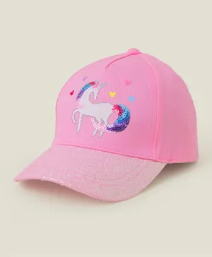 Monsoon Children Unicorn Baseball Cap - Pink
