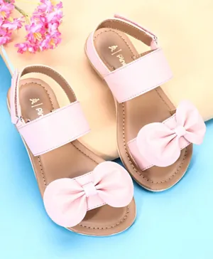 Pine Kids Sandals Bow Applique - Pink