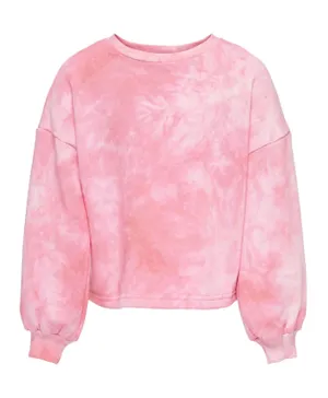 Only Kids Tie Dye Sweatshirt - Pink