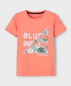 Name It Blue & Indigo T-Shirt - Peach Echo