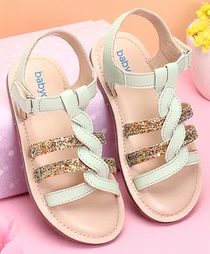 Babyoye Casual Shimmer Sandals - Light Green
