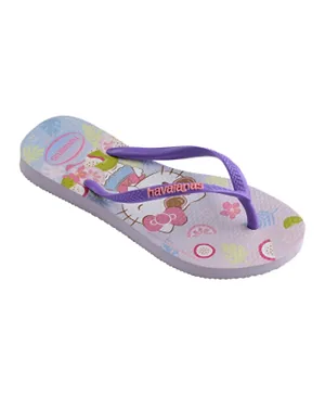 Havaianas Kids Slim Hello Kitty Flip Flops - Lilac