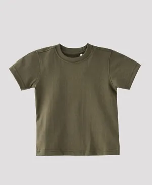 Pro Play Basic Textured T-Shirt - Olive Green
