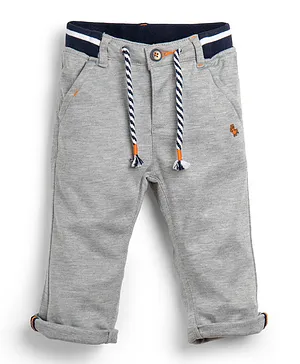 Poney Horse Embroidered Trousers - Grey