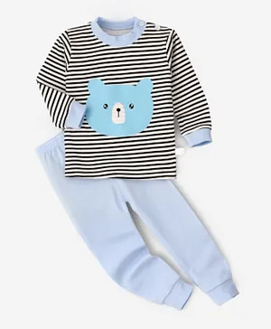 Lamar Baby Bear Printed Nightwear  - Blue