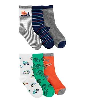 Carter's 6-Pack Trucks Socks