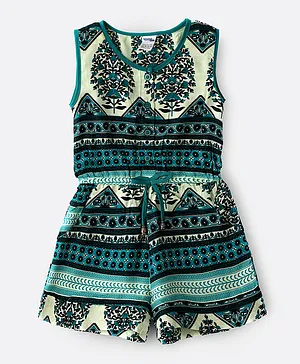 Wonder Kid Floral Romper - Green