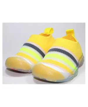 Babyqlo Striped Premium Pool Shoes - Yellow
