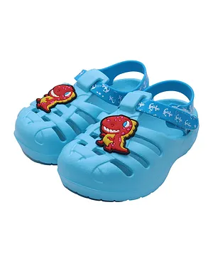 Babyqlo Dinosaur Accented Clogs - Sky Blue