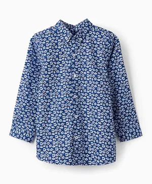 Zippy Floral All Over Print Full Sleeves Shirt - Blue