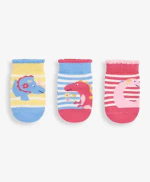 JoJo Maman Bebe 3-Pack Dino Socks  - Multicolor