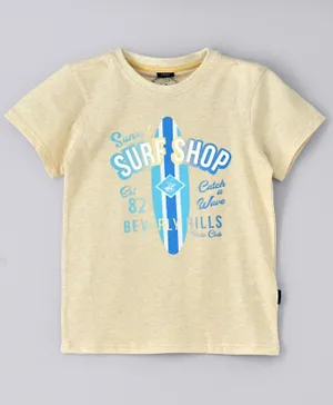 Beverly Hills Polo Club Sunset Surf Shop Tee - Beige