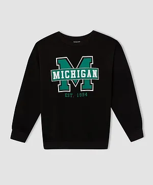 DeFacto Michigan Sweatshirt - Black