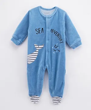 Babybol Baby Long Sleeve Sleepsuit - Blue